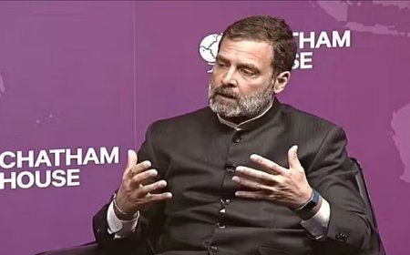 लंदन में राहुल गांधी: 'आरएसएस एक गुप्त समाज है। यह मुस्लिम ब्रदरहुड की तर्ज पर बनाया गया है'