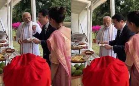 जब जापान के पीएम फुमियो किशिदा के साथ प्रधानमंत्री मोदी ने खाया गोलगप्पा