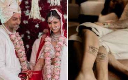 दलजीत कौर और निखिल ने पैरों में बनवाया टैटू