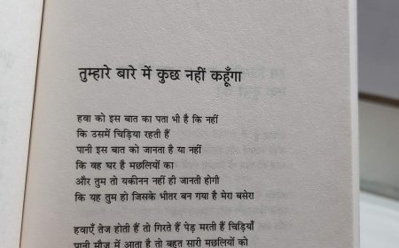 हिन्दी कविता (तुम्हारे बारे में कुछ नही कहूँगा)