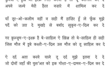 ग़ज़ल (अपने दीदार की हसरत)