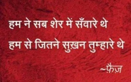 शेर ( हम ने सब शेर में सवारे थे) फ़ैज़