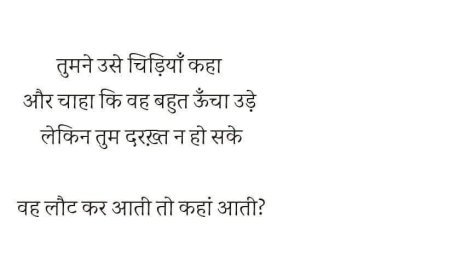 कविता (तुम ने उस चिड़िया से कहा)