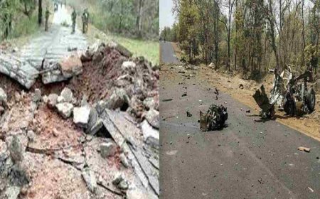 छत्तीसगढ़ में बड़ा नक्सली हमला, दंतेवाड़ा में वाहन को IED से उड़ाया, 10 जवान शहीद