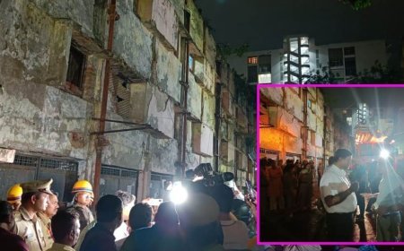 हजरतगंज इलाके में सरकारी इमारत की छत ढही