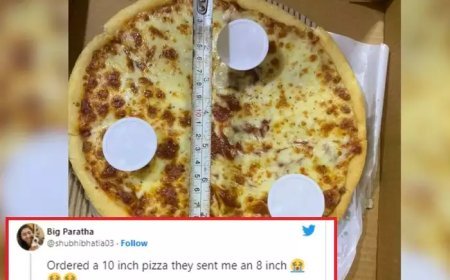 महिला ने ऑर्डर किया था 10 इंच का Pizza,  इंच टेप से नापा तो पूरे 2 इंच छोटा था