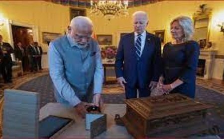 मोदी ने बाइडेन को दिया घी
